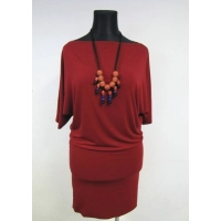 Sukienka Annie z podwójnym dołem - rękaw 3/4 kimono